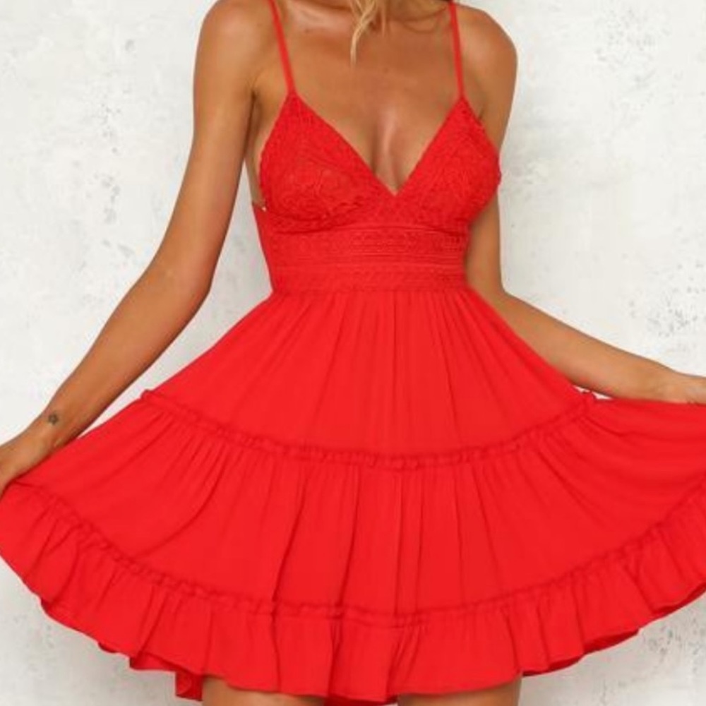 red hello molly dress